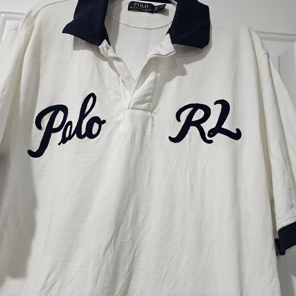 Polo Ralph Lauren Rugby Y2k rare Vintage shirt size LT/GL Prepie New Money